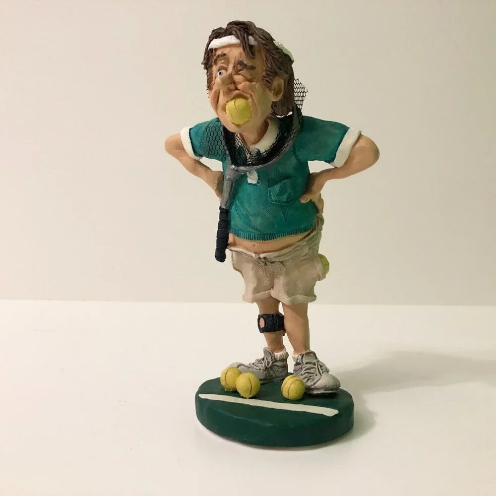 Doug Harris Tennis Player Causing  A Racket Russ Berrie Statue